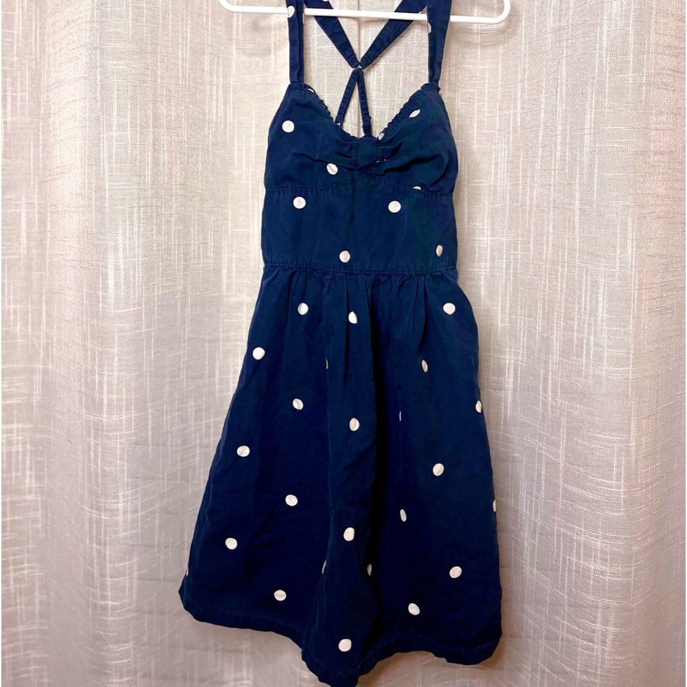 Navy and white Abercrombie girls size small halter summer dress LABOR DAY!